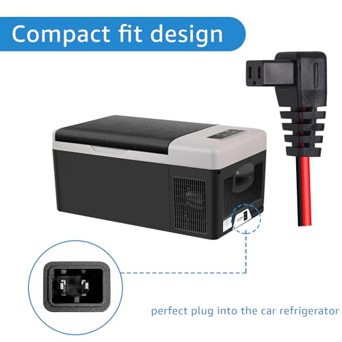 Image of Sigely Car Refrigerator DC Power Cord, 12V /24V Car Fridge Cooler | Replacement Power Supply Cables for Alpicool, Setpower, JoyTutus, COSTWAY, ARB, ICECO