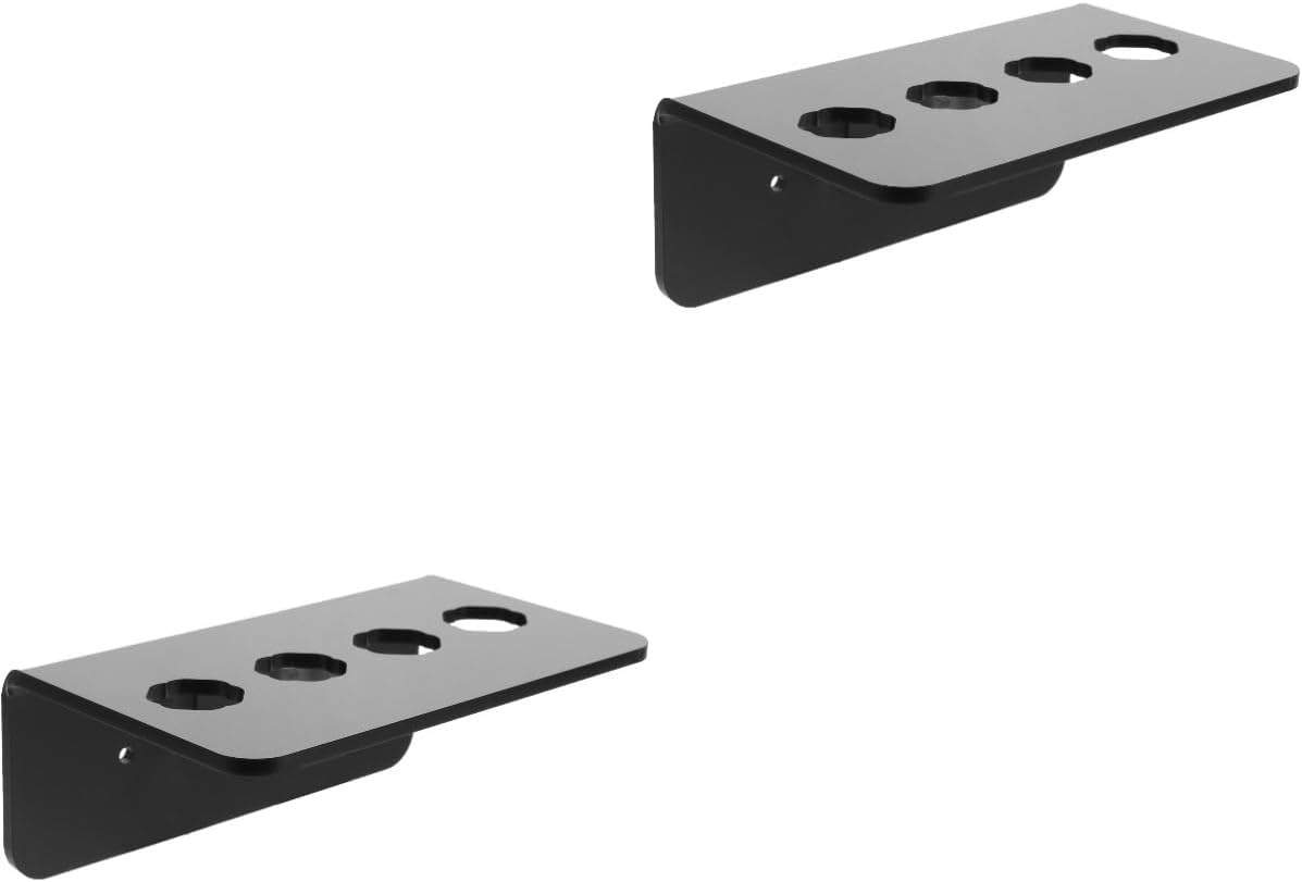 2pcs Acrylic Wall Mounted Scissor Holder Rack Slot Organizer for Hairdressing Tools Comb and Shear Storage for Salons