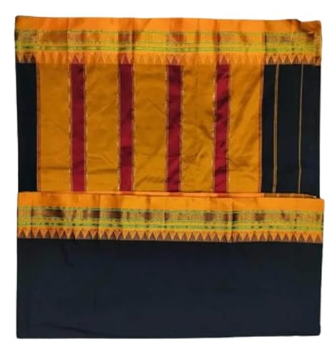 Generic black ilkal silk saree – image 2
