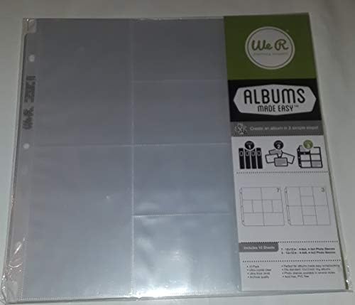 We R Memory Keepers 3 Ring Photo Sleeve Protectors, 12 by 12-Inch
