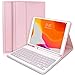 Price comparison product image Keyboard Case for iPad 10.2 8th Gen 2020 / iPad 7th Gen 2019 / iPad Air 3rd Gen 10.5 2019 / iPad Pro 10.5 Inch 2017 - Slim Protective Case with Apple Pencil Holder Wireless Detachable Keyboard (Pink)