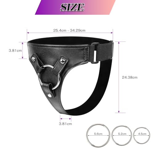 ペニスバンド ペニバン ペニスズボン 女性装着用 レズ ディルド固定ベルト 装着簡単 サイズ調節可能 穴あき 初心者向け 柔らかい 空洞タイプ 女上位 女攻 女S リング3個付き - 画像6