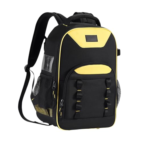 perfk Electrician Tool Backpack Tool Carrier for Electrician, Large Capacity, Oxford Cloth, Heavy Duty Tools Organizer Bag Worker