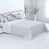 various-ColchaBouti Estampada para Verano y Premivera+ 1 Funda Cojin 50 x 70 cm,Reversible Colcha Cubrecama Ligera Fina,Entretiempo 100% Poliéster. (Cama 105-200 x 270cm) Rubi