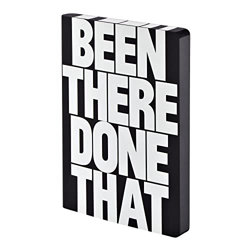 Nuuna Graphic L "Been There Done That" Smooth Bonded Leather Notebook - Black #TOP5