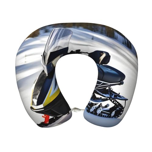 Bjyccar Advanced Snowmobile Memory Foam Travel Pillow. U-Shaped Pillow for Travel and Home - Ergonomic Neck Support with Premium Memory Foam.