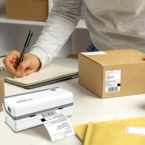 Image of RONGTA 4x6 Thermal Labels, Fanfold Shipping Label Compatible with Thermal Printers,Clear Printing,Permanent Adhesive,500 Sheets per Stack (White 4x6, 1 Stacks | 500 Labels)