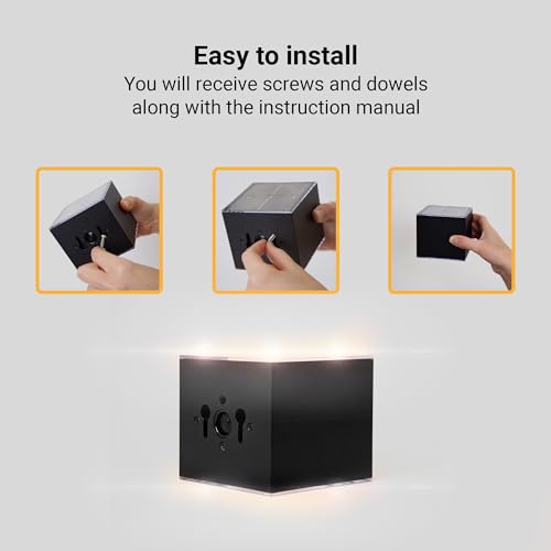 Proxinova Solar Up and Down Lights Outdoor, Waterproof Steel Solar Fence Light, Wireless Garden Wall Lights, Ambient Light Design, Easy Fit, Patio, Terrace, Frontdoor, Pathway Solar Sensor Light - Image 3
