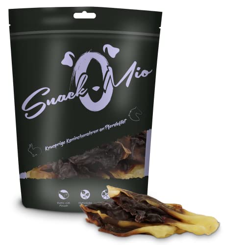 SnackOMio – Premium Hundesnack – knusprige Kaninchenohren an Pferdefilet, getreidefrei, 1er Pack (1 x 70g)