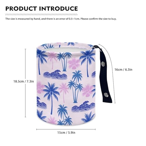 Image of Palm Tree Car Trash Can Portable Dustbin Bin Waste Basket Car Accessories Interior for Front Seat, Back Seat, Floor, Headrest