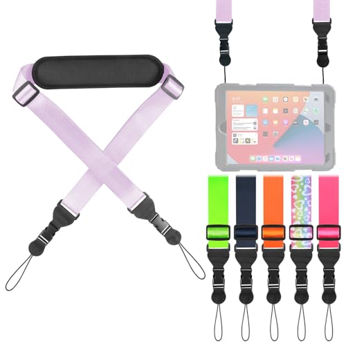 FIEIL Universal Shoulder Strap, Neoprene Padded Bag Strap with Double Adjustable Buckles, Comfortable Neck Lanyard for Camera, Cellphone Tablet,iPad, Laptop, Binocular, Luggage Bag(Purple)