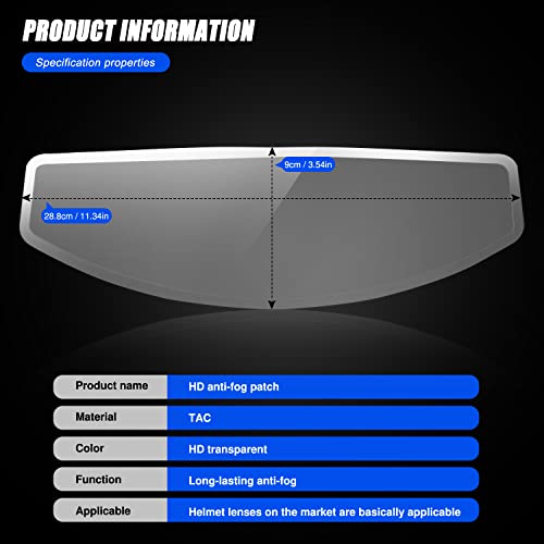 Sajxioez Universal Motorcycle Helmet Anti Fog Film, High Definition Pc Clear Helmet Film Anti Fogging Patch #TOP2