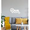Marry be happy muursticker wit sticker 79 x 45 cm