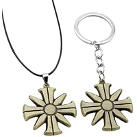Hao Wu Xuan Juego de collar con colgante de Far Cry 5, llavero