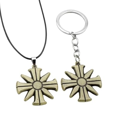 Hao Wu Xuan Juego de collar con colgante de Far Cry 5, llavero de aleación de acero inoxidable para mujer, colección llamativa para Navidad, fiesta, rally, juego de 2 piezas | Ya disponible en tu tienda friki favorita! En mundofriki.es!