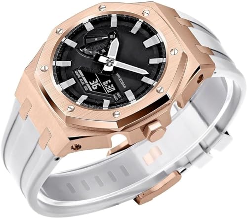 Boîtier acier GA2100 antichoc avec bracelet montre fluoré haute qualité