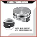ACROPIX 12578324 / Front/Engine Piston and Pin Assembly for Buick LaCrosse 2.4L 2010-2016 for Chevy Captiva 2012-2015 / Piston Rings Kit/Metal / 1 Set/Titanium Tone Car Parts