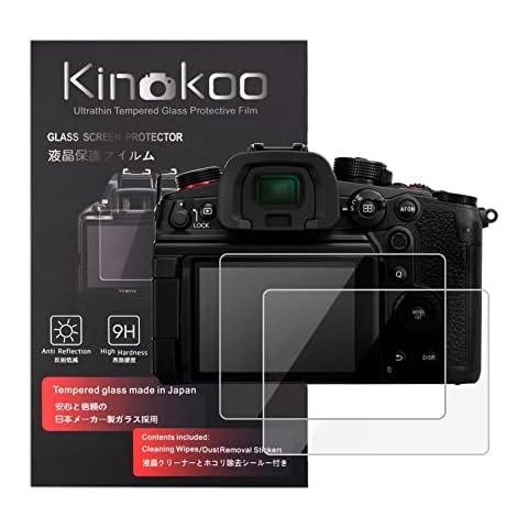 kinokoo GH6/GX9/GX85 Screen Protector, 0.25mm 9H Hardness Tempered Glass Film for Panasonic GH6/GX9/GX85 Digital Camera Bubble-free/Anti-scratch(2 pack) Cover
