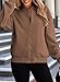 EVALESS Women's Fall Jackets Bomber Jacket for Women 2025 Long Sleeve Stand Collar Zip Up Lightweight Outwear with Pockets X-Large Brown