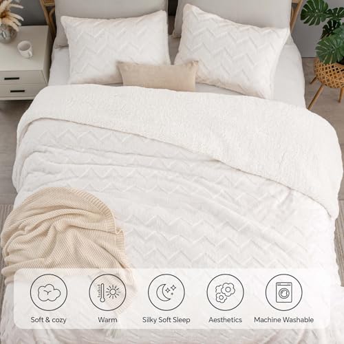 Image of BEDELITE Fluffy Sherpa Twin Comforter Set,Caramel