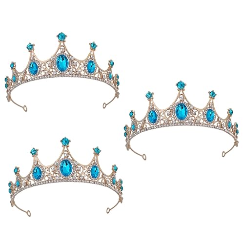 FRCOLOR 3 Peças Coroa Acessórios De Cabelo De Casamento Faixa De Cabeça De Noiva Para Casamento Tiar