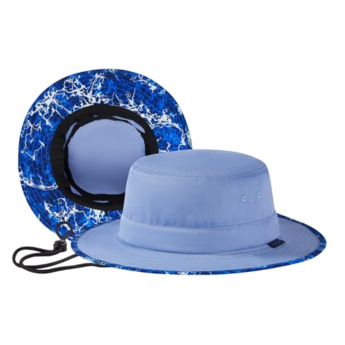 Image of UPF 50+ Foldable Sun Hat Patterned Under Brim Bucket Hats for Summer Hiking Fishing Beach Safari Men Women