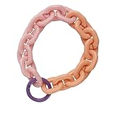 jeunecheval Acrylic Chain Link Wristlet Keychain Chunky Bangle Bracelet Cute Boho Car Keychain Holder