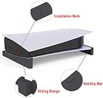 KZIOACSH Horizontal Stand for PS5 Disc & Digital Editions, No Screws Removable Stable PS5 Base Stand Anti-Slip Controller Storage Rack Console Host Display Holder for Sony PlayStation 5 Console,White