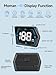 Moman Car HUD Digital Speedometer Head Up Display MPH KM/H Compass Direction USB Cable Plug & Play Over Speed Alert for All Vehicle