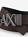 Armani Exchange Men's Gold Buckle Reversible Hinge Belt, Black/Dark Brown, 40