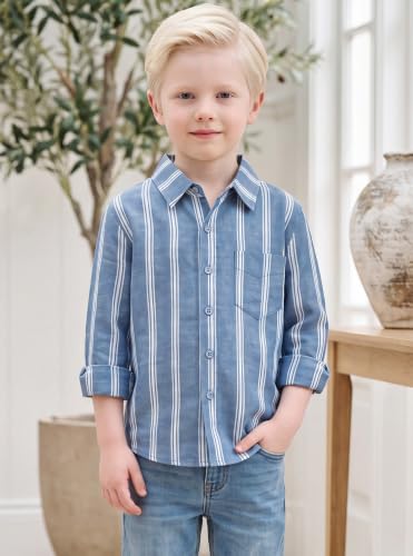 Image of Boys Hawaiian Button Down Shirt, Pure Combed Cotton Short Sleeve Size 3-15Y | Pure Combed Cotton, Smooth 60s yarn, Tagless Label, Pilling-Resistant, Shrink-Resistant, Fade-Resistant, Machine Washable