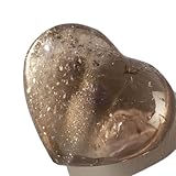 KALIFANO Smoky Quartz Heart Carving - Bulk High Energy Raw Lemurian Reiki Morion Cuarzo Crystal Used for Clarity and Purpose - Information Card Included (Family Owned & Operated)