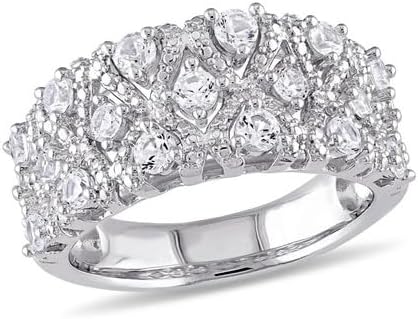 Jewels by Parijaat 0.60 CT Round Cut Created White Diamond Prong Set Wedding Engagement Ring In 14K White Gold Plated 925 Sterling Silver Gift for Womens
