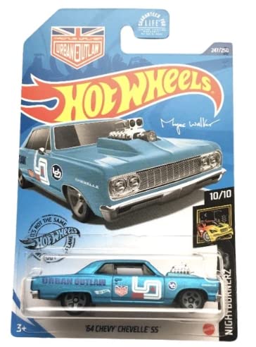 Hot Wheels '64 Chevy Chevelle Toy Vehicle (SS - 247/250, Cyan, Night Burnerz)