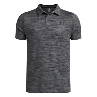 Under Armour Boys' Matchplay Golf Polo, (025) Castlerock/Steel/Black, Large