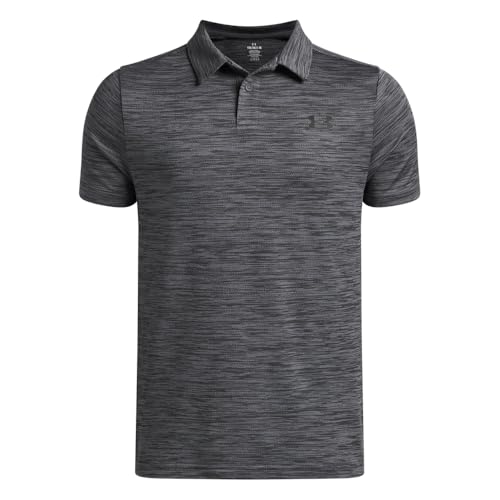 Under Armour Boys' Matchplay Golf Polo, (025) Castlerock/Steel/Black, Large