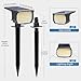 WENATY Solar Spot Lights Outdoor Waterproof IP65, 12 Pack Landscape Spotlights with 46 LEDs, 3 Modes Auto On/Off Solar Powered Flood Lights for Outside Pathway, Yard, Garden, Walkway (Warm White)