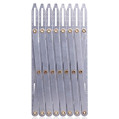 Pwshymi Jauge de Couture en Aluminium, Dispositif D'espacement de Guide de Bouton Longueur Réglable Accessoires de Rideau Antirouille Multifonctionnels pour...
