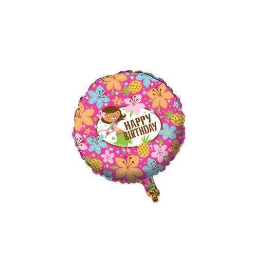 Creative Converting Pink Luau Fun Metallic Balloon, 18-Inch