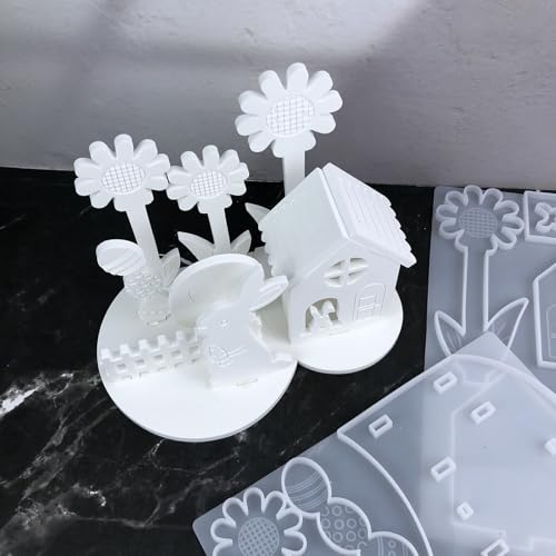 Conejos de silicona artísticos para decoración del hogar y proyectos 7