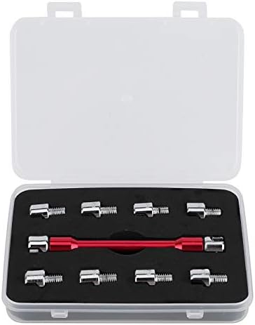 Clé à Rayons De Moto, Clé à Rayons De Moto Ensemble De Clés CNC 5.0-6.8 Longueur 93mm / 3.7in Pour La Plupart Des Motos(rouge