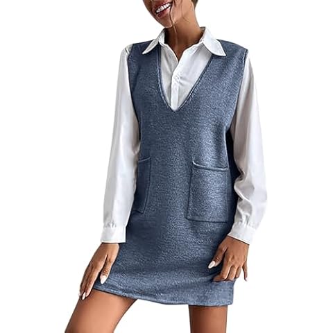 Robe pull courte en tricot M Cover