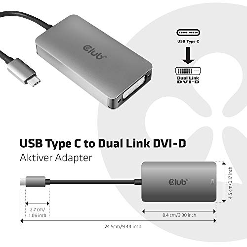 Adaptateur Actif USB Type C Dual Link DVI-D fluide en haute résolution