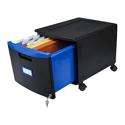 Casafoyer Compact 1-Drawer Mini File Cabinet with Locking Casters (Pack of 2)