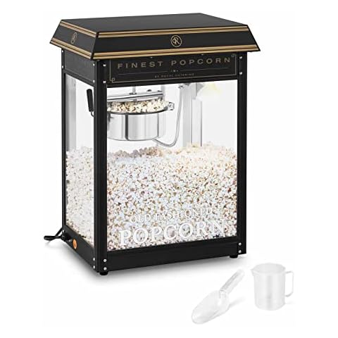 Royal Catering RCPS-BG1 Retro Popcornmaschine Popcornmaker Popcornautomat 1600 W 5 kg/h golden & schwarz Cover