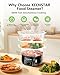 Electric Food Steamer for Cooking, 13.7QT Vegetable Steamer with 3 Tiers BPA-Free Baskets, 800W Fast Simultaneous Cooking, 60-Minute Timer, Ideal for Veggies Seafood Rice