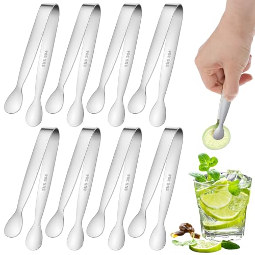 Catálogo de Pinzas para azúcar los 5 mejores. 43 8 pinzas pequeñas plateadas para servir alimentos, mini pinzas de 4.3 pulgadas para servir, pinzas pequeñas de acero inoxidable para hielo, azúcar, aperitivos, postres y tablas...