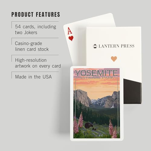 Baraja de Poker Yosemite National Park con Osos y Flores miniatura 3