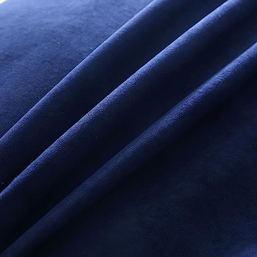 OctoRose Micro Suede (with Polyester Backing) Upholstery Fabric for Sofa, Futon, Box Cushion, Bench, Daybed, Window Bay Cushion, Cut by The Yard (Microsuede-Navy, 1 Yard)