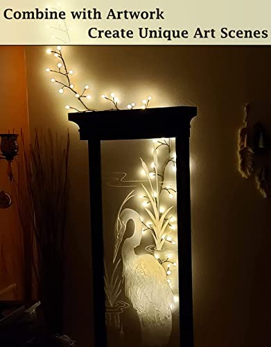 Sareda 8 Modes Lighted Vine Tree For Home Decor 8.2Ft Bendable Led Branch Lights, Warm White Tree Lights Indoor Lighted Willow Vine Lights For Christmas Party (1Pcs) #TOP6